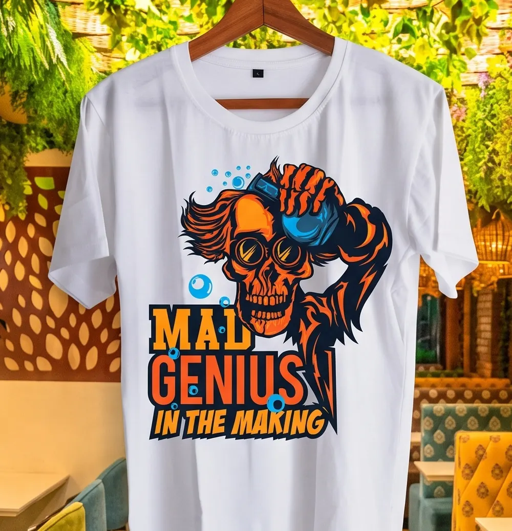 Mad Genius Themed Unisex T-shirt front - Vilgot Clothing