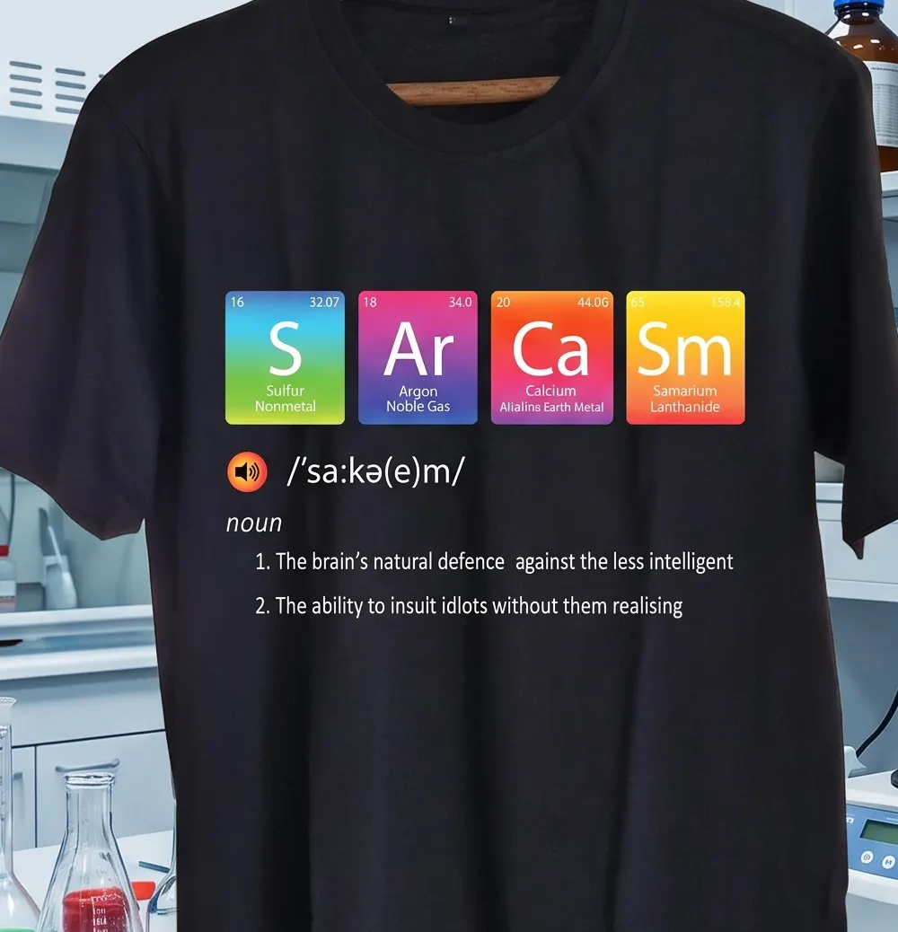 Sarcasm Themed Geeky Unisex T-shirt front - Vilgot Clothing